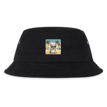 Chihuahua Beach Hund mit Sonnenbrille - Kinder Bucket Hat - Schwarz - Vorne