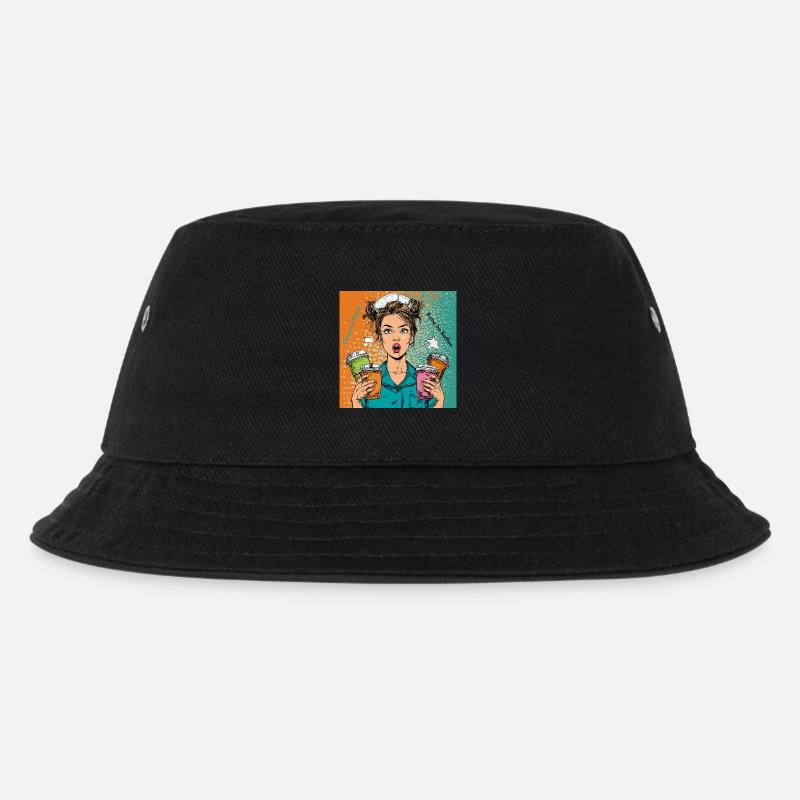 Chaos im Dienst. Ruhe im Kaffee. - Kinder Bucket Hat - Schwarz