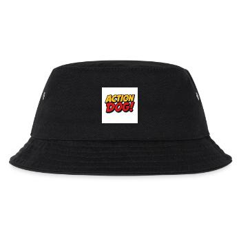 Action Hund Comic Stil - Kinder Bucket Hat - Schwarz - Vorne