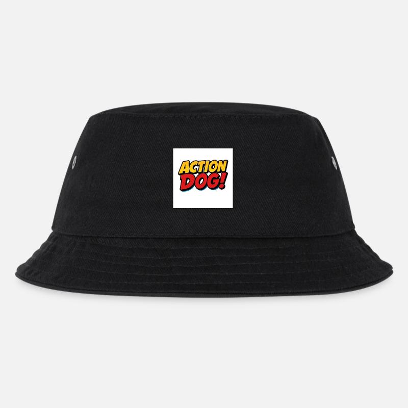 Action Dog Comic Style - Kids’ Bucket Hat - black