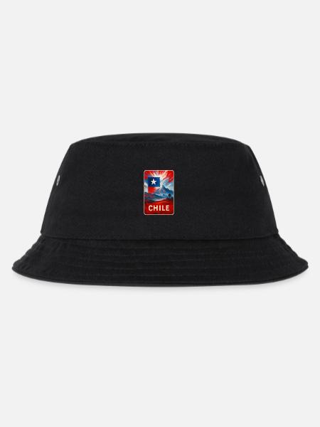 Chile Travel Art - Kinder Bucket Hat - Schwarz