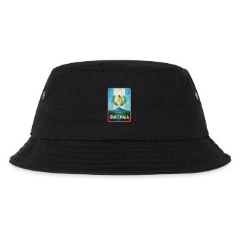 Guatemala Vulkan & Nationalwappen - Kinder Bucket Hat - Schwarz - Vorne
