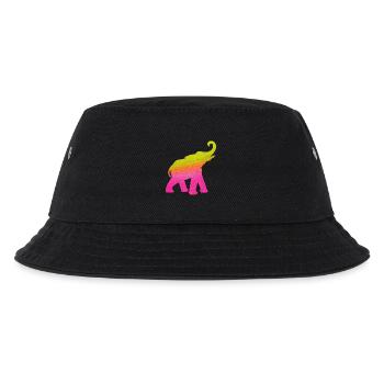 Yoga Elefant Aquarell farbenfroh Indien om Namaste - Kinder Bucket Hat - Schwarz - Vorne