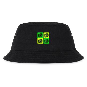 Vintage Radio Design - Kinder Bucket Hat - Schwarz - Vorne