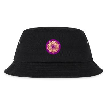 Yoga Ornament Blüte Sonne Mandala Kreis Gold om - Kinder Bucket Hat - Schwarz - Vorne