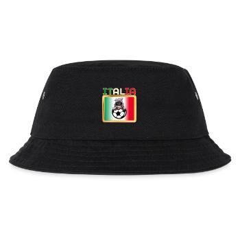 Italien Pferde Fußball - Kinder Bucket Hat - Schwarz - Vorne