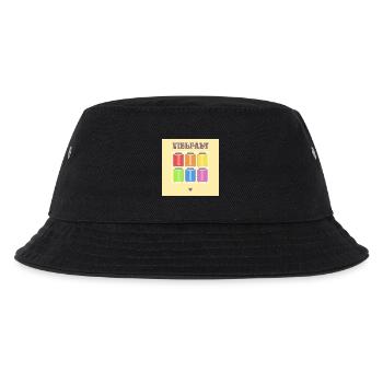 VIELFALT INKLUSION PRIDE KOFFER - Kinder Bucket Hat - Schwarz - Vorne