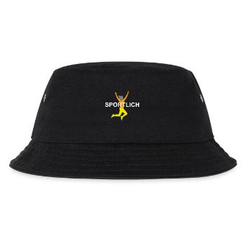 Dynamische Sprinterin Illustration - Kinder Bucket Hat - Schwarz - Vorne