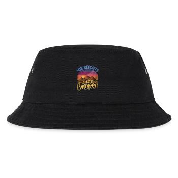 Camping - Kinder Bucket Hat - Schwarz - Vorne