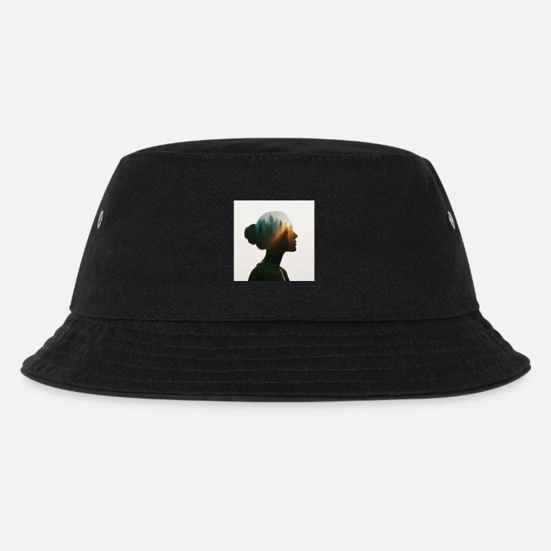 Waldseele - Kinder Bucket Hat - Schwarz