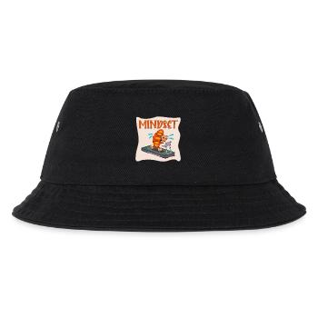 CROISSANT RUNNER LUSTIGE DENKWEISE - Kinder Bucket Hat - Schwarz - Vorne