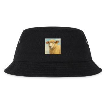 Wolliges Schaf Blau - Kinder Bucket Hat - Schwarz - Vorne