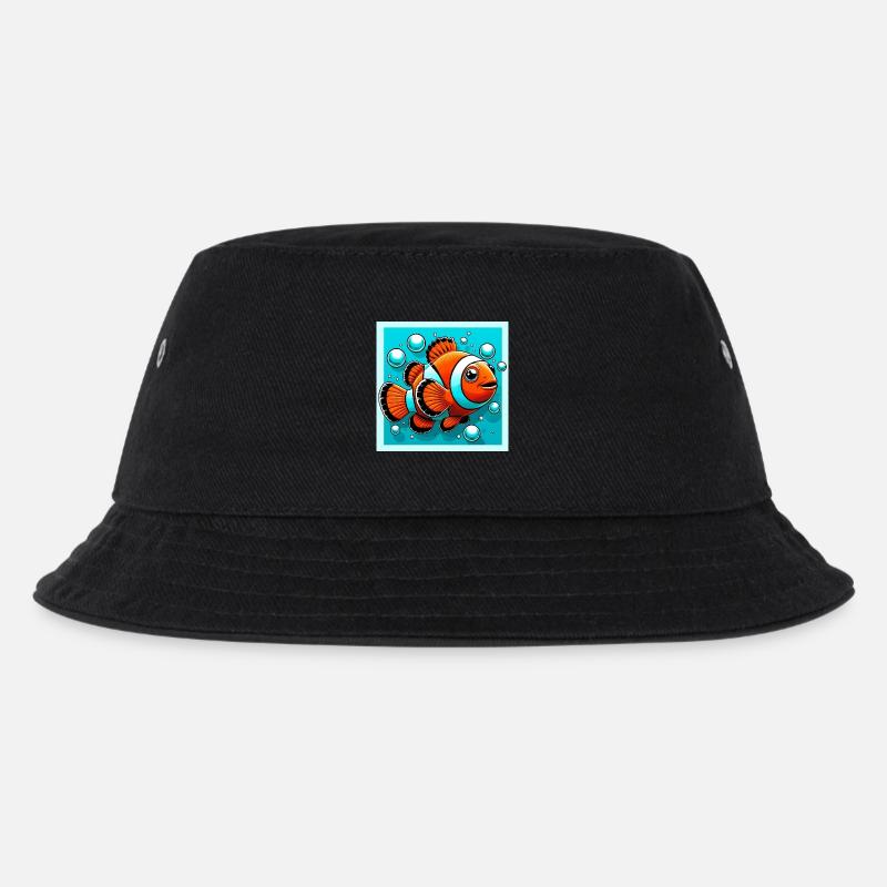 Clownfisch - Kinder Bucket Hat - Schwarz