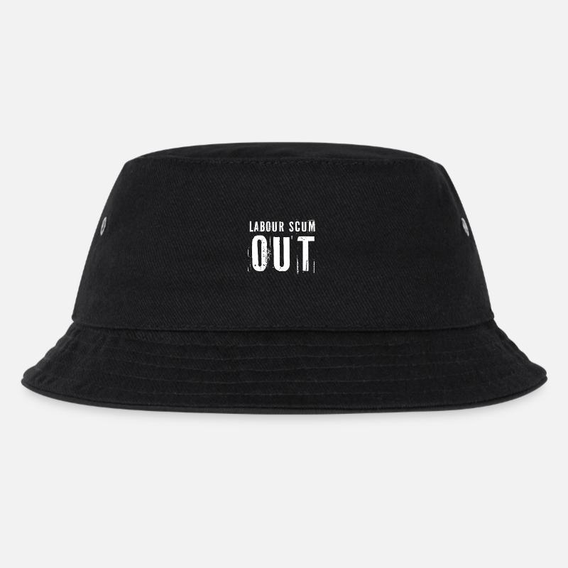 Labour Scum Out Protest Design - Kinder Bucket Hat - Schwarz