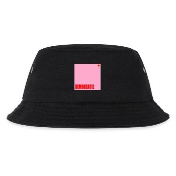 Politik Demokratie Herz - Kinder Bucket Hat - Schwarz - Vorne
