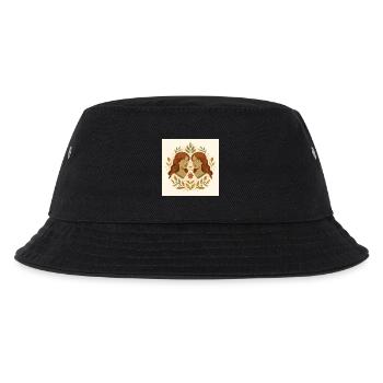 Zwillinge Tierkreiszeichen Symmetrie - Kinder Bucket Hat - Schwarz - Vorne