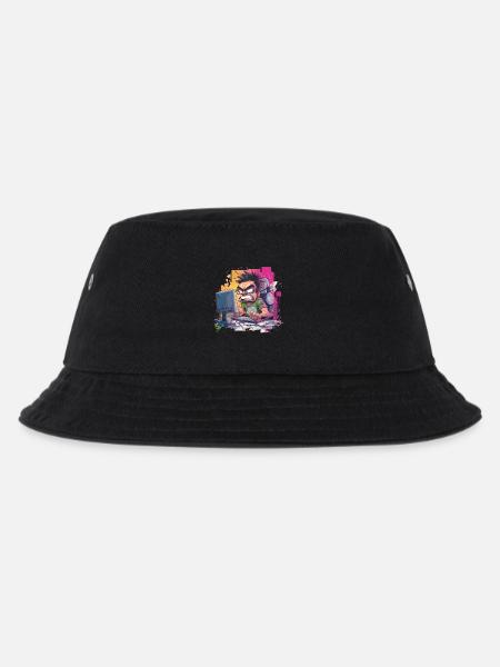 Gamer Rage – Wenn der Controller fliegt - Kinder Bucket Hat - Schwarz