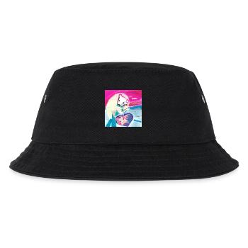 Eisbaer Steckbrief Poster - Kinder Bucket Hat - Schwarz - Vorne