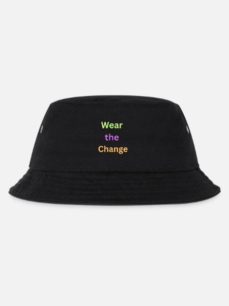 Unterstützen Sie das Typografie-Design der Zukunft - Kinder Bucket Hat - Schwarz