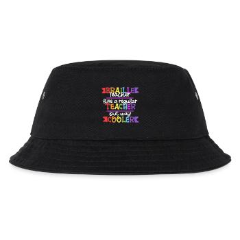 Braille Lehrer Blindenschrift Punktum - Kinder Bucket Hat - Schwarz - Vorne