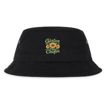 Gartenchefin - Gärtnerin - Kinder Bucket Hat - Schwarz - Vorne