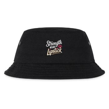  Strength Wears Lipstick Women Empowerment Women's - Kinder Bucket Hat - Schwarz - Vorne