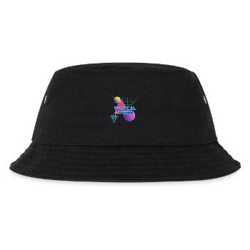Neon Retro Radikal Vibes - Kinder Bucket Hat - Schwarz - Vorne