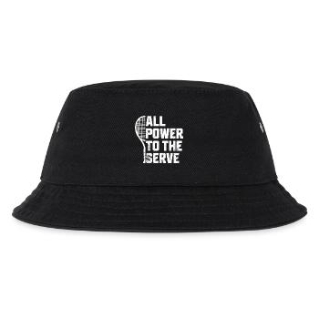 Tennis Shirt Power Serve - Kinder Bucket Hat - Schwarz - Vorne