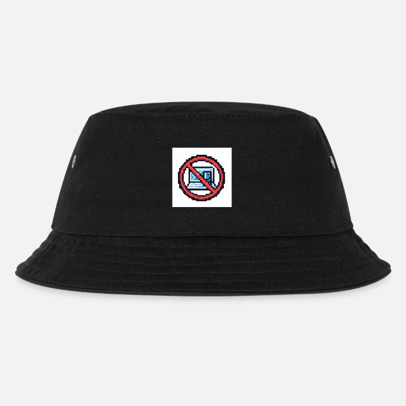 Gadgets to Avoid Panel - Kids’ Bucket Hat - black