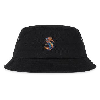 Buntes Seepferdchen - Kinder Bucket Hat - Schwarz - Vorne