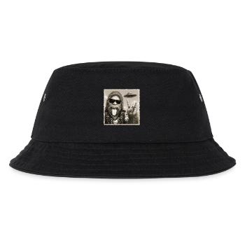 Rock, Rocker, Rock Music, Rock Hand, Bigfoot UFO - Kids’ Bucket Hat - black - Front