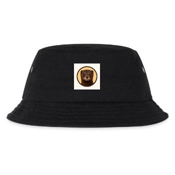 Niedlicher Braunbär im Kreis - Kinder Bucket Hat - Schwarz - Vorne