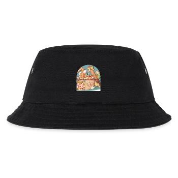 Weihnachtszeit In der Weihnachtsbäckerei Bogenform - Kinder Bucket Hat - Schwarz - Vorne