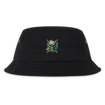 Skull and crossed brushes - Kids’ Bucket Hat - black - Front