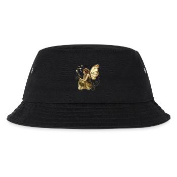Edel-Fee mit Schmetterlingsflügel - Kinder Bucket Hat - Schwarz - Vorne