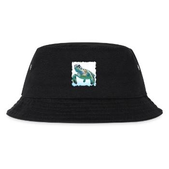Unterwasser Schildkroeten Nahaufnahme - Kinder Bucket Hat - Schwarz - Vorne
