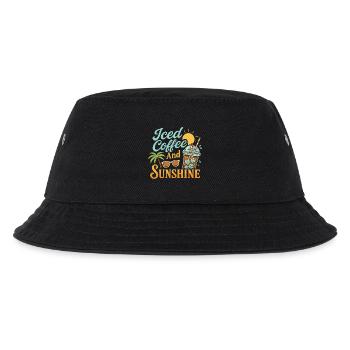 Eiskaffee und Sonnenschein - Kinder Bucket Hat - Schwarz - Vorne