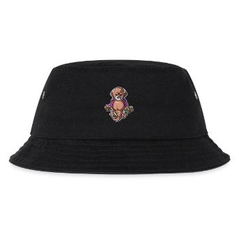 Dschinn in der Flasche - Kinder Bucket Hat - Schwarz - Vorne