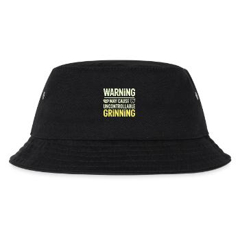 Lustiger Zahnarzt Zahnarzthelferin Grinsen Design - Kinder Bucket Hat - Schwarz - Vorne