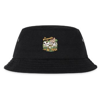 Normandie ist ein bio-tiful humorvolles Geschenk - Kinder Bucket Hat - Schwarz - Vorne