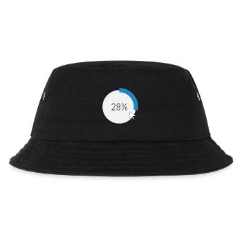 Blauer Fortschritt Ring IT Software PC Computer  - Kinder Bucket Hat - Schwarz - Vorne