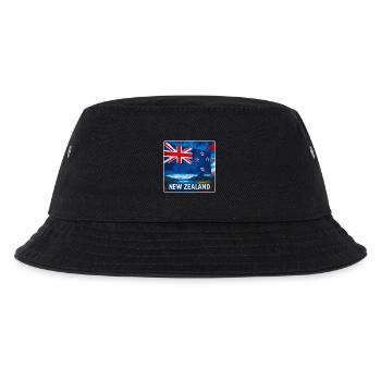 New Zealand Flag Design - Kids’ Bucket Hat - black - Front