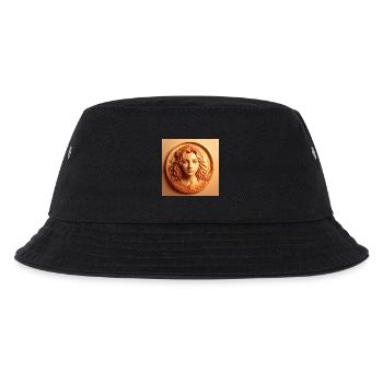 Circular Foliage Portrait - Kids’ Bucket Hat - black - Front
