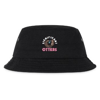 Seeotter Cartoon Fischotter - Kinder Bucket Hat - Schwarz - Vorne