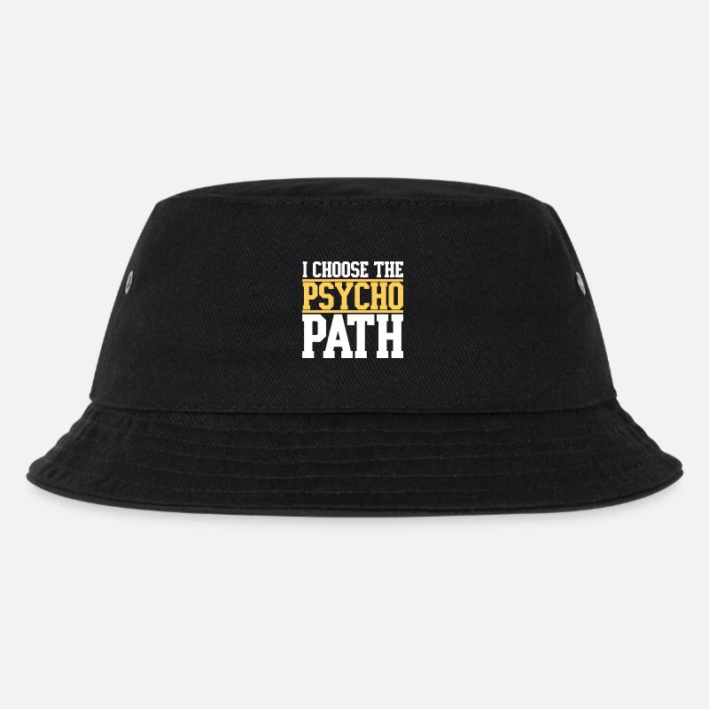 Ich wähle den Psycho-Pfad - Kinder Bucket Hat - Schwarz