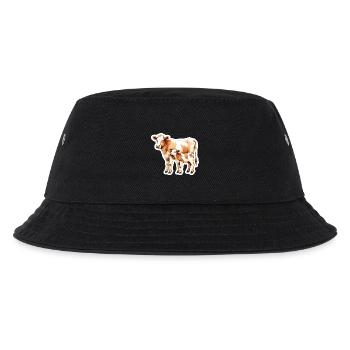 Kuhliebe – Mutter und Kalb - Kinder Bucket Hat - Schwarz - Vorne