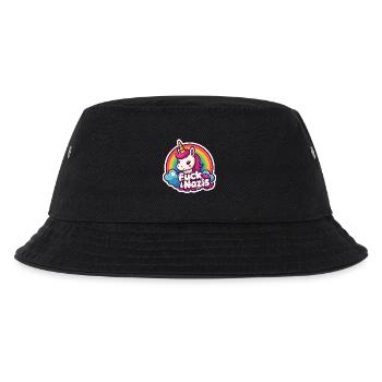 Einhorn Gegen Nazis Regenbogen Rainbow Unicorn - Kinder Bucket Hat - Schwarz - Vorne