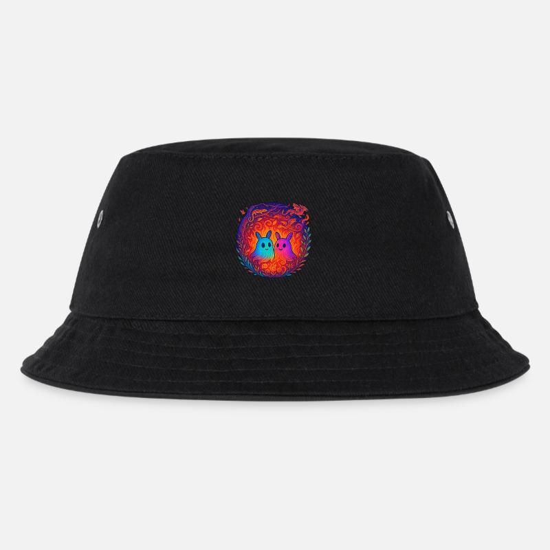 Neon Monster in Liebe - Kinder Bucket Hat - Schwarz