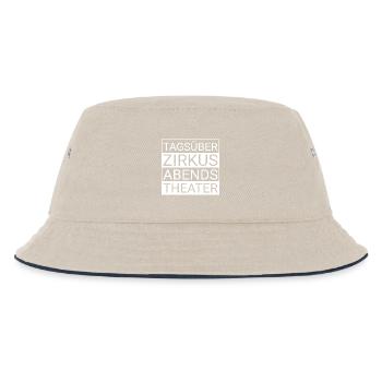 Tagsüber Zirkus abends Theater - Kinder Bucket Hat - Natur/Navy - Vorne