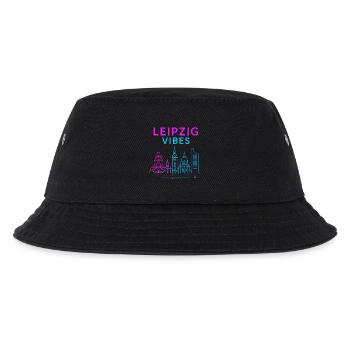 Leipzig Neon Vibes - Kinder Bucket Hat - Schwarz - Vorne